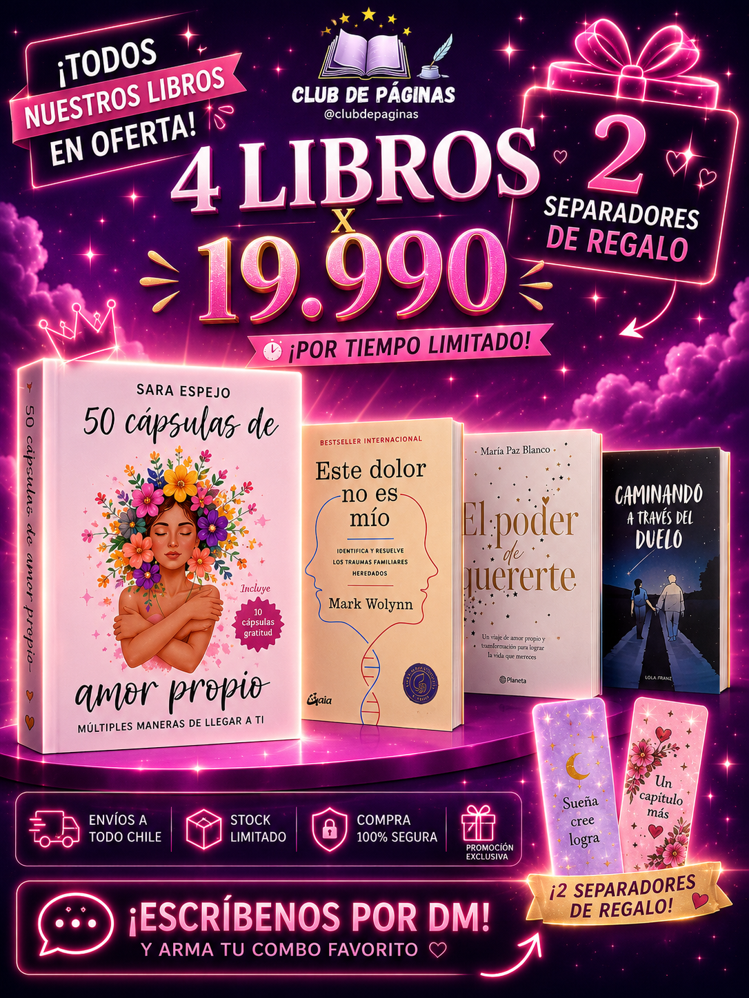 4 Libros x 19.990